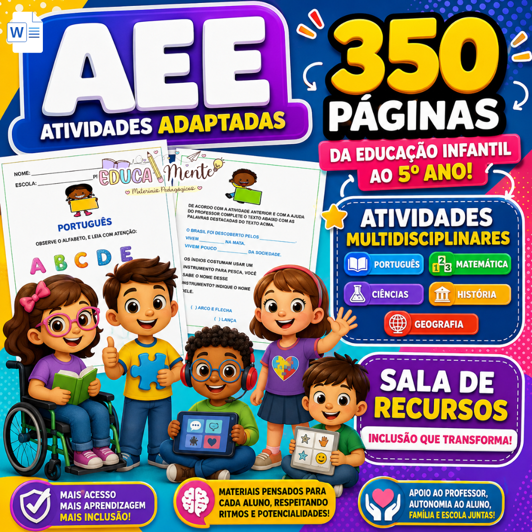 Atividades Adaptadas AEE 3 á 10 anos