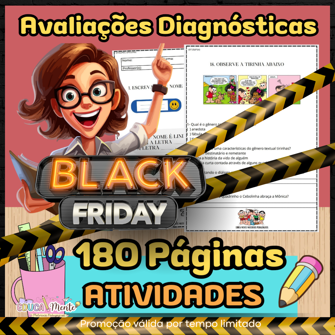 Super Combo Avaliações Diagnósticas 3 á 10 anos BLACK FRIDAY