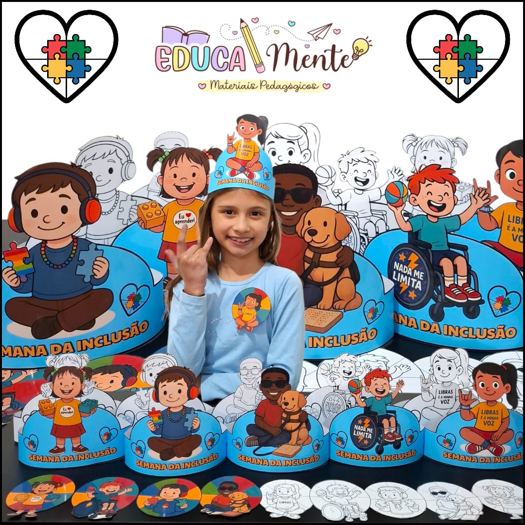 🩵KIT SEMANA DA INCLUSÃO PCD COROA+BROCHE🩵