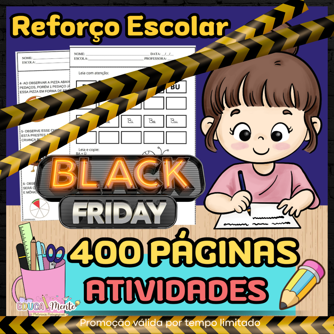 ⭐ Super Combo Reforço Escolar 3 á 10 anos BLACK FRIDAY⭐