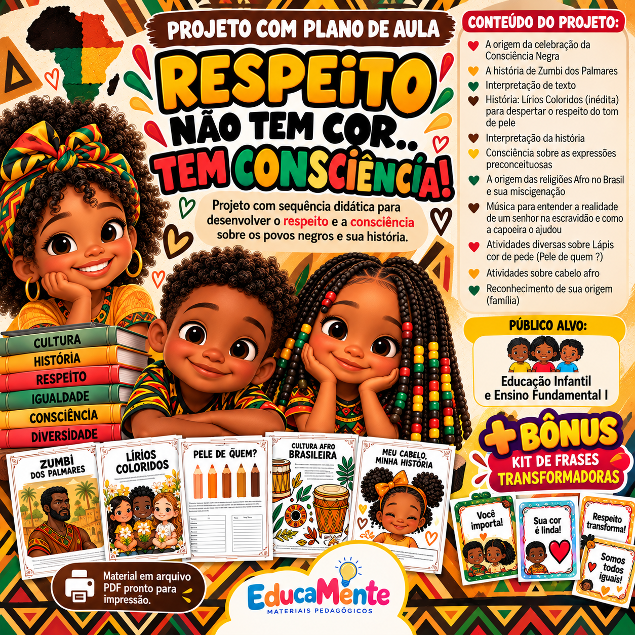 🤎 🌻 PROJETO RESPEITO NÃO TEM COR… TEM CONSCIÊNCIA!💭🤎