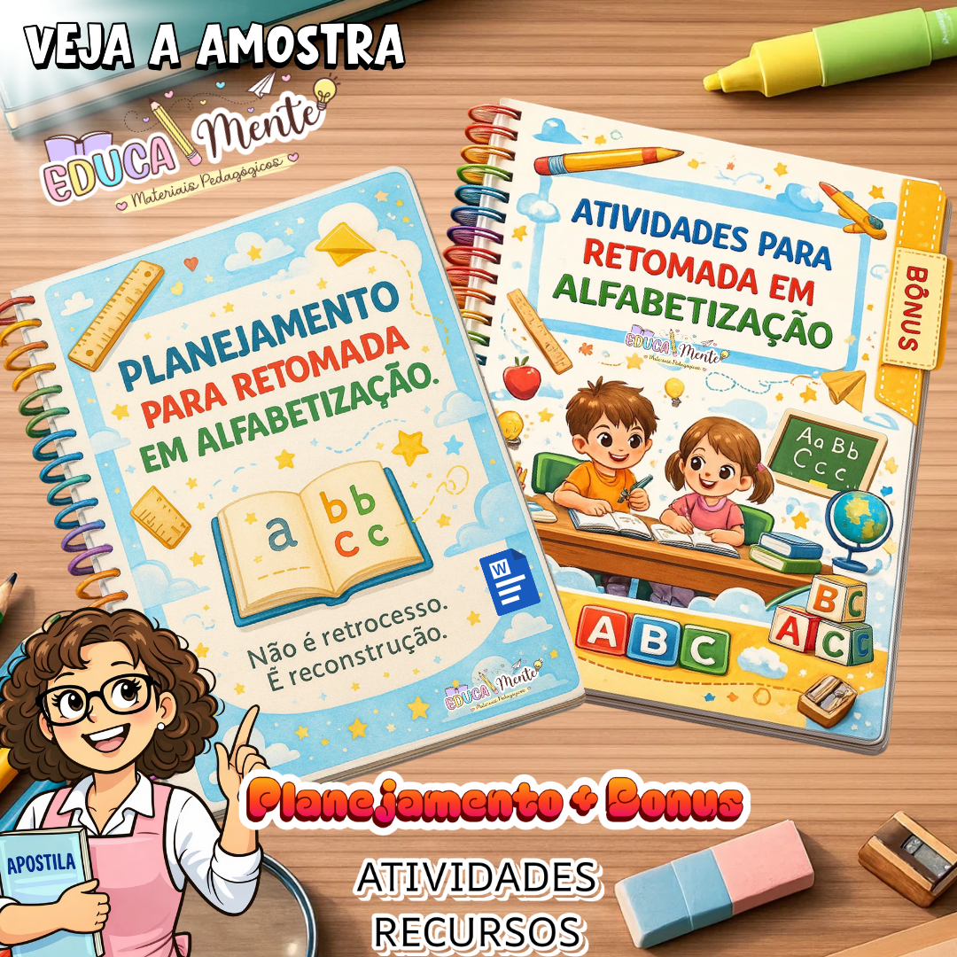 ✨PLANEJAMENTO PARA RETOMADA NA ALFABETIZAÇÃO + SUPER BÔNUS🎁