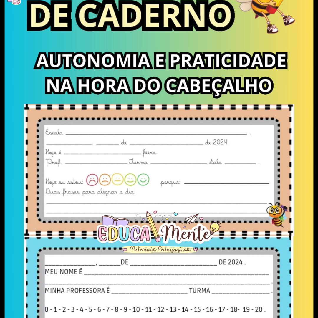 ⭐CABEÇALHO DE CADERNO⭐