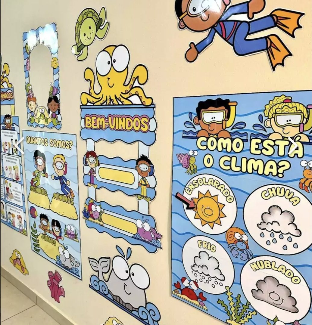 🩵KIT SALA FUNDO DO MAR🩵