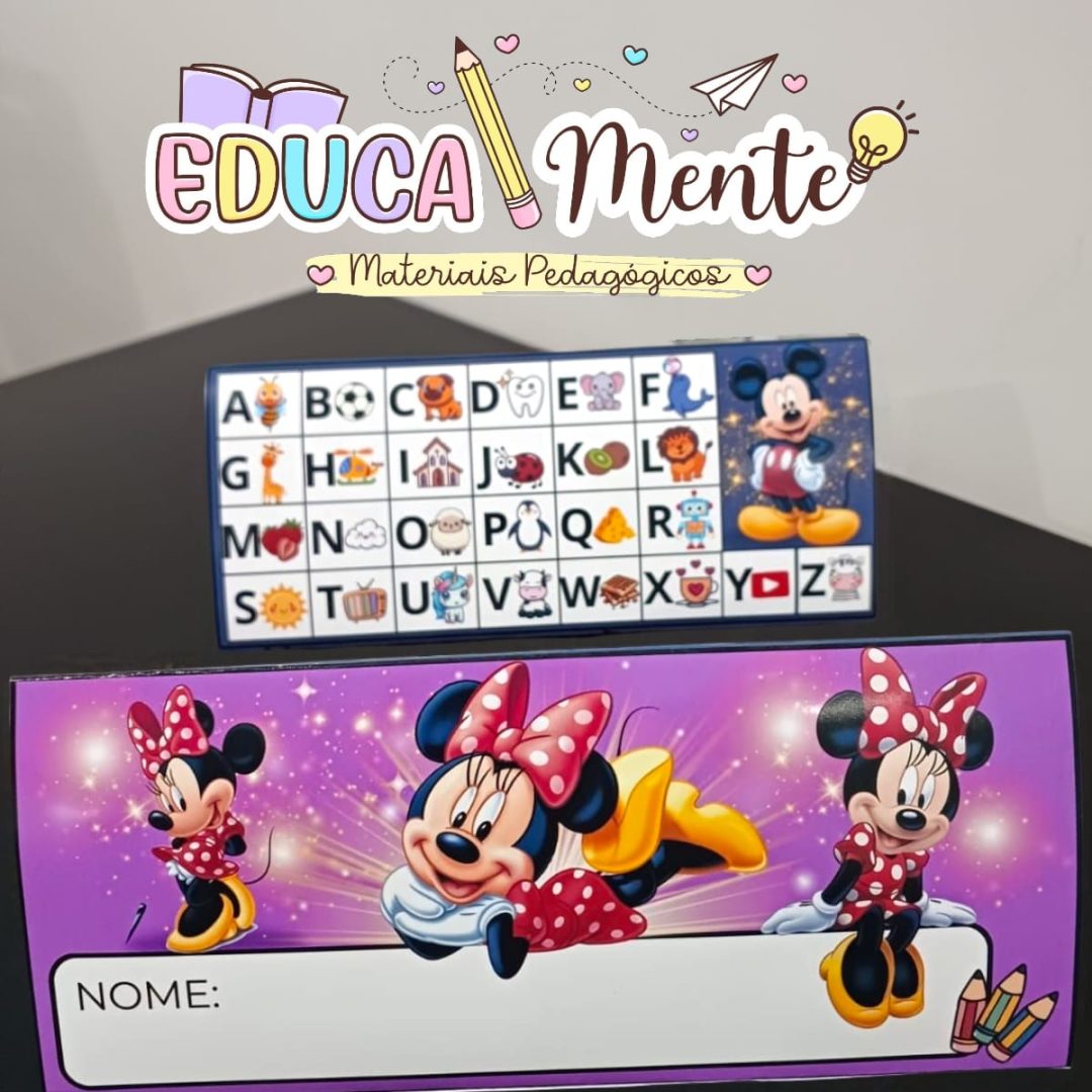 ❤️💛CRACHÁ DE MESA MINNIE E MICKEY MOUSE 💛❤️