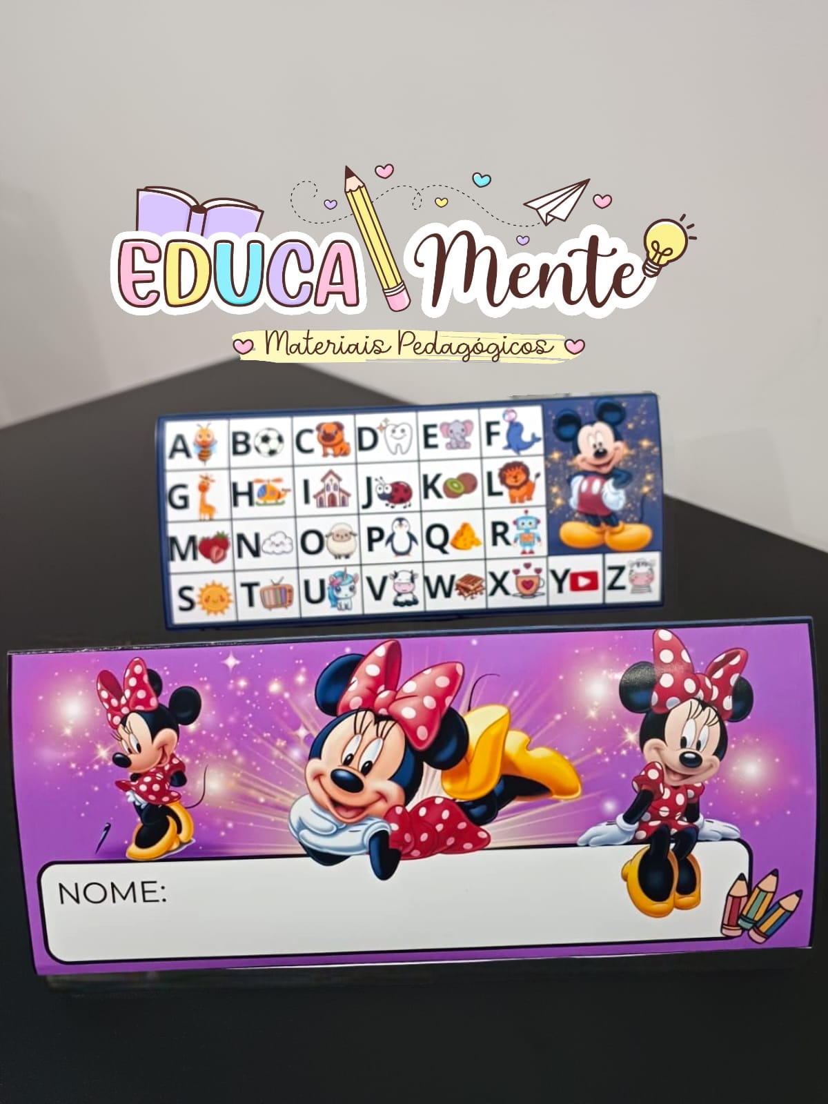 ❤️💛CRACHÁ DE MESA MINNIE E MICKEY MOUSE 💛❤️