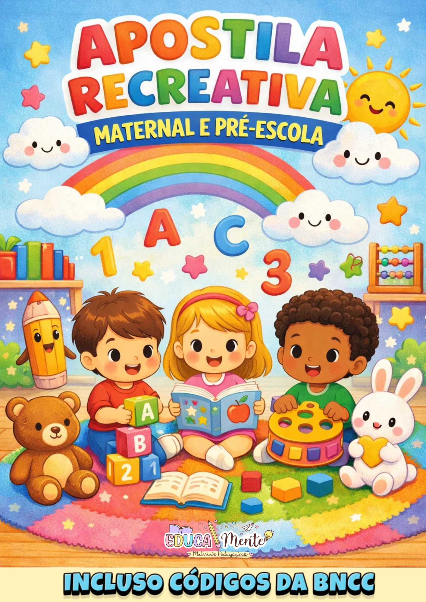 ⭐️APOSTILA RECREATIVA MATERNAL E PRÉ ESCOLA✨ COM CÓDIGOS DA BNCC⭐️ - Imagem 2