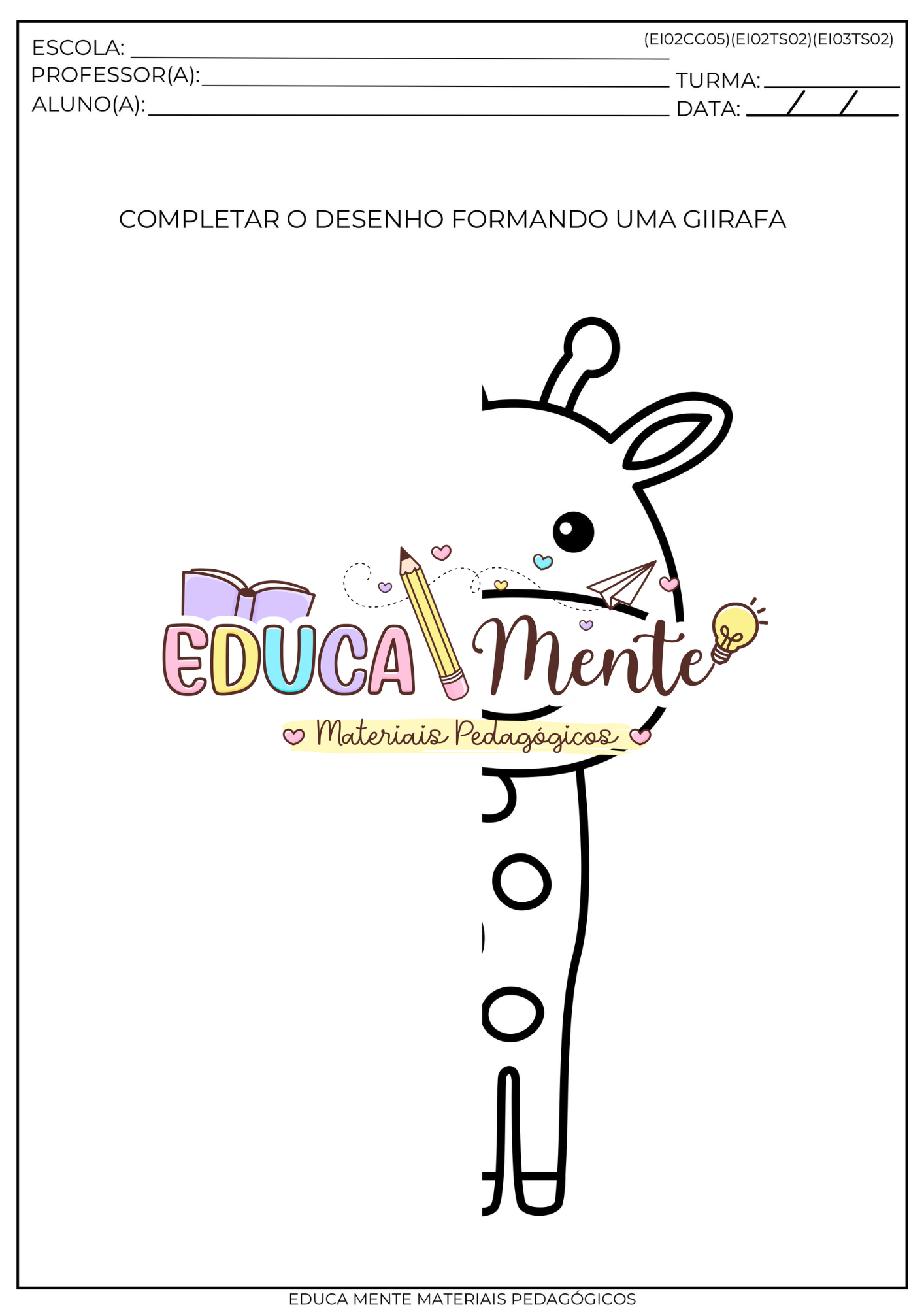 ⭐️APOSTILA RECREATIVA MATERNAL E PRÉ ESCOLA✨ COM CÓDIGOS DA BNCC⭐️ - Imagem 7