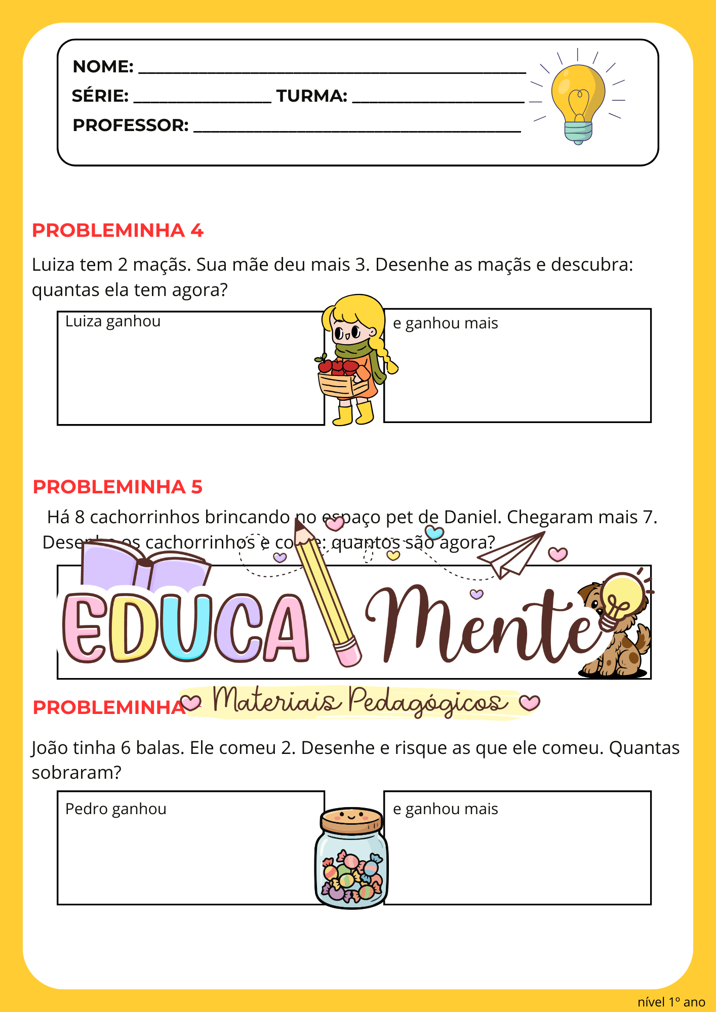 ⭐APOSTILA PROBLEMINHAS MATEMÁTICOS⭐ - Imagem 3