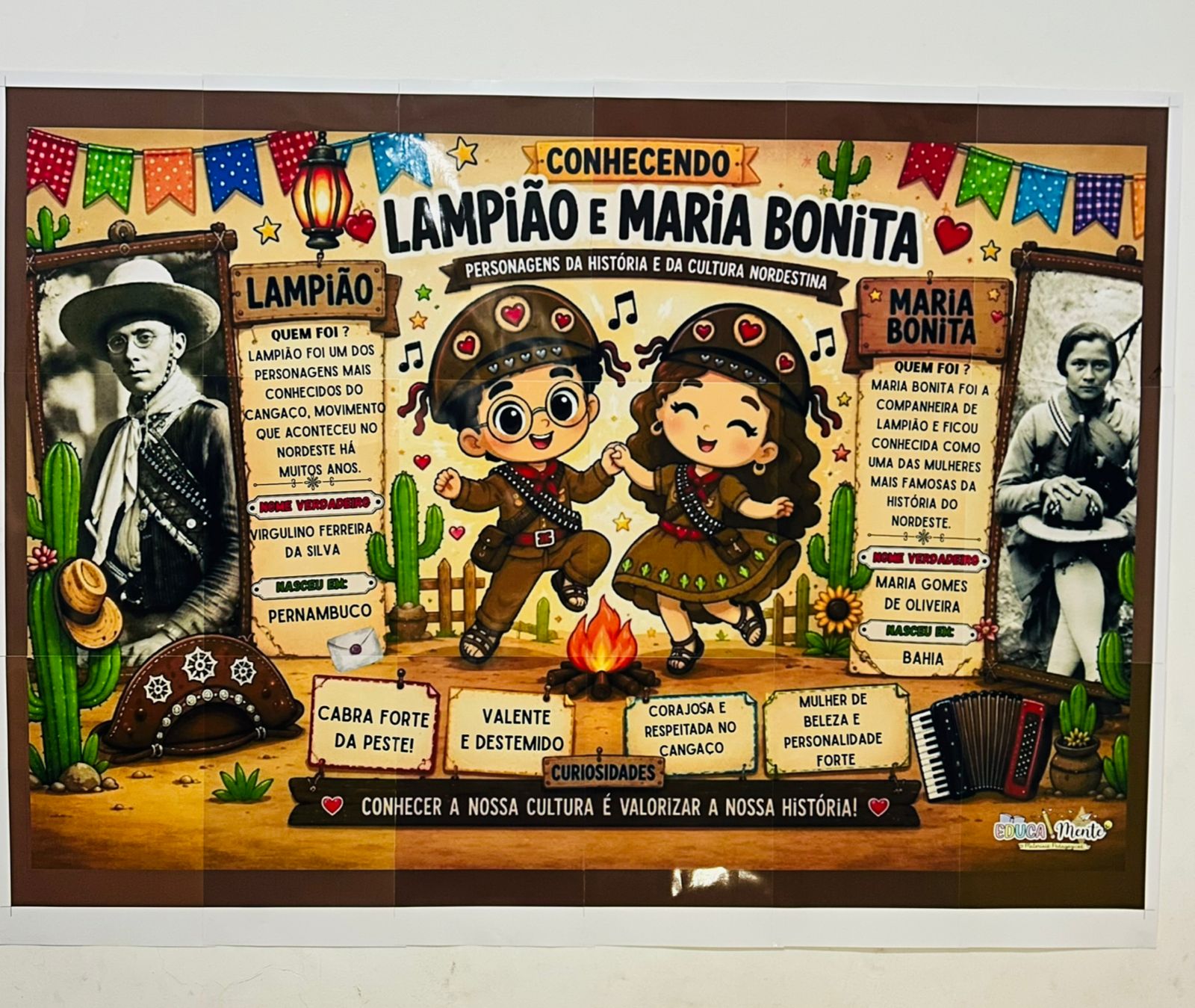 🌵✨ PAINEL CONHECENDO LAMPIÃO E MARIA BONITA ✨🌵 - Imagem 2