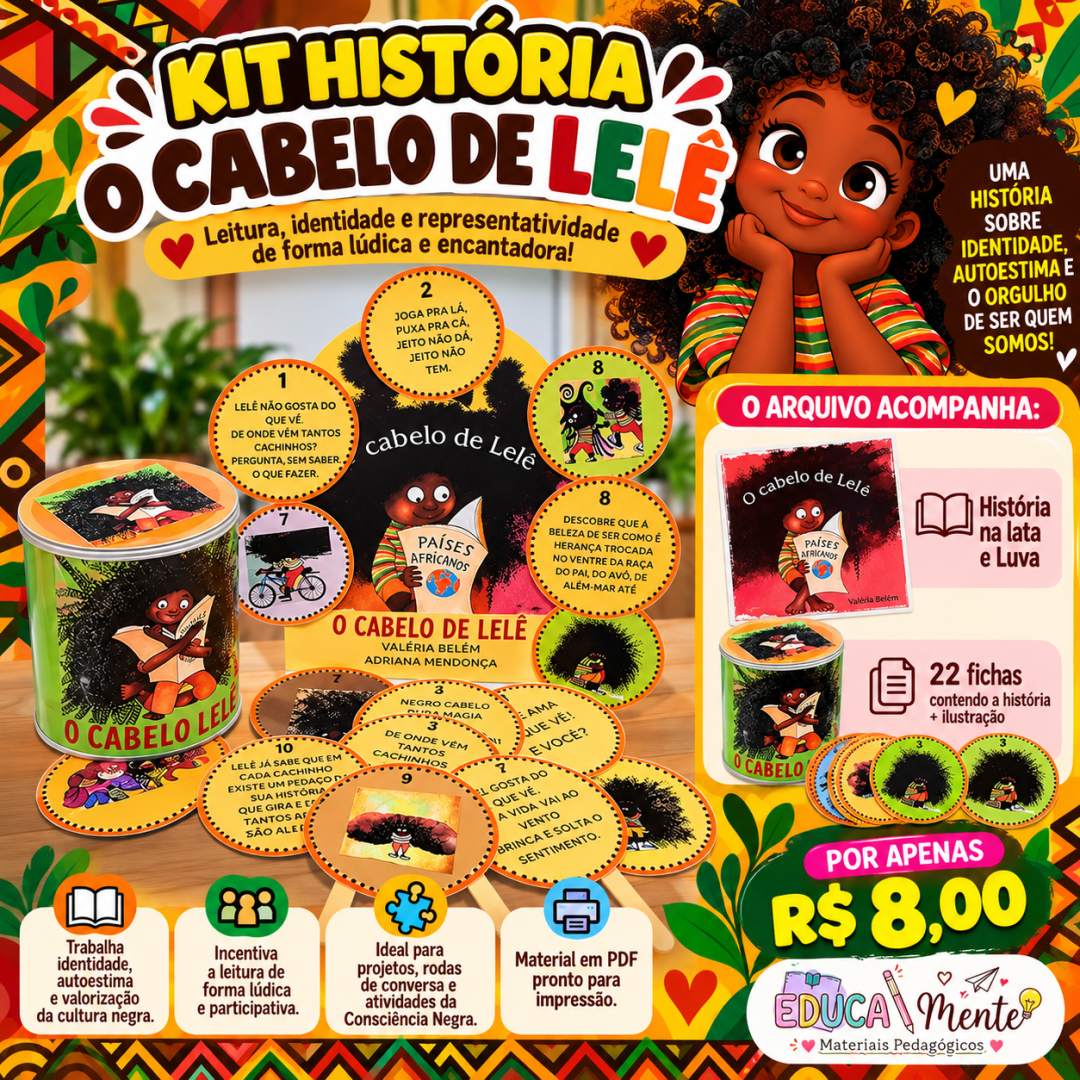 🧡KIT HISTÓRIA: O CABELO DE LELÊ🧡
