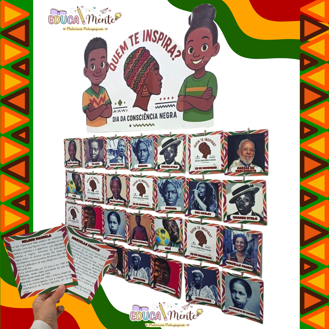 🤎🧡 PAINEL INTERATIVO "Quem te Inspira?" | Consciência Negra 🧡🤎 - Imagem 2