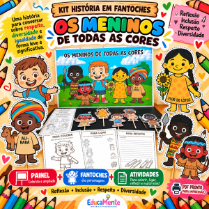 Kit Fantoches_ Meninos de Todas as Cores